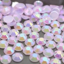 1000pcs 6mm Jelly AB Crystal Glatback Resin Round Rhinestones Glue on Gem-Purpel AB