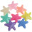 Acrylic Sea Star Beads Pastel Mix 20mm 50pcs 1