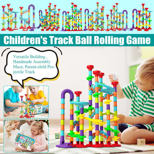 Marble Run Set Glass Marbles STEM Educational Toy for Ages