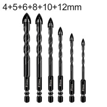 Masonry Drill Bits Set with Tungsten Carbide Tips for Various Surfaces