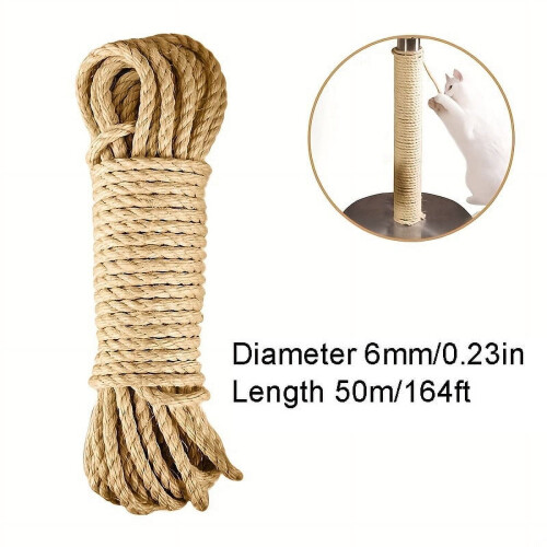 Natural Sisal Rope for Cat Scratching Post 33/66/164 Ft