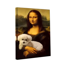 Lisa Bathroom Art: Mona Lisa & Pet Posters, Humorous Vintage Cartoon Wall Decor for Living Room/Bathroom – Gift for Art Lovers