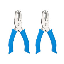Portable Hole Puncher 6mm Single Hole Rubber Grip for Notebook Scrapbook Art Project Blue