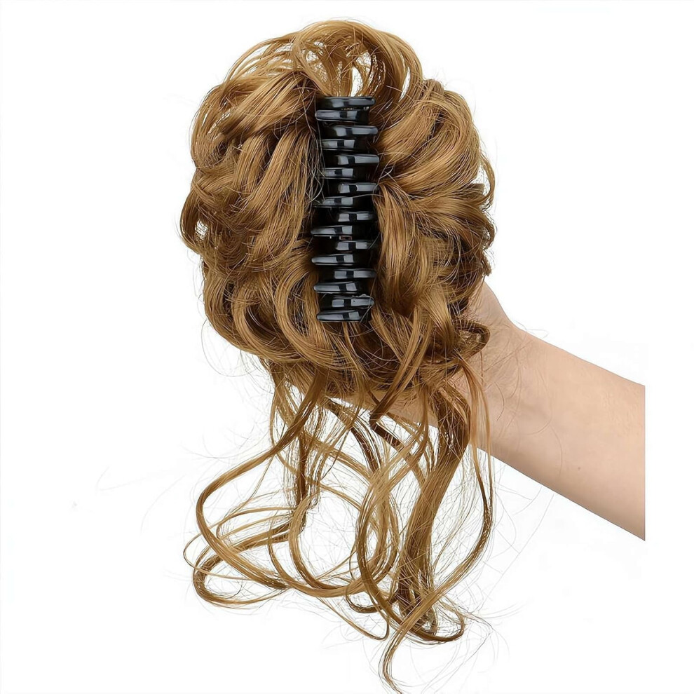 Wavy Curly Claw Clip Bun Hair Extension for Women