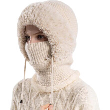 3 in 1 Beanie Hat with Scarf and Mask for Men & Women, Fleece Lined Ski Mask for Cold Weather, Snowboarding, Machine Washable Winter Face Mask