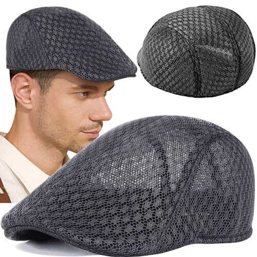 Cotton-Linen Beret for Men Breathable Windproof Flat Cap 1