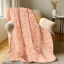 Oversized Warm Double-Sided Plush Rabbit Faux Fur Throw Blanket, Super Soft & Cozy for Couch, Chair, Bed, Sofa, Living Room