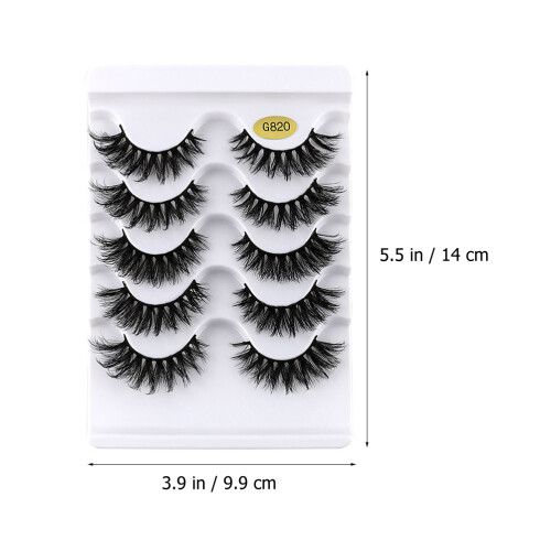 5 ζευγάρια Kiss Eyelashes Διάφανη μάσκαρα για ψεύτικο μακιγιάζ, ψεύτικες γυναίκες 1