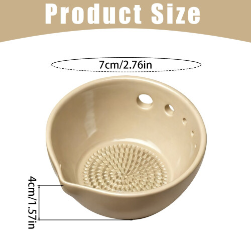 Μπολ 2 σε 1 από ρητίνη για τρίφτη σκόρδου και απογυμνωτή βοτάνων, κατάλληλο για 2