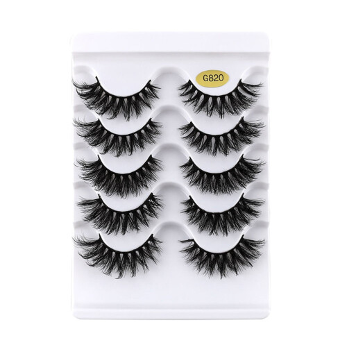 5 ζευγάρια Kiss Eyelashes Διάφανη μάσκαρα για ψεύτικο μακιγιάζ, ψεύτικες γυναίκες 2