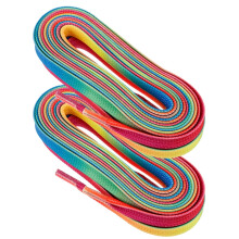 Hockey Flat Shoelaces Polyester Rainbow Gradient