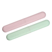 2 Pcs Traveling PP Toothbrush Case Green Pink 8.07''x1.22''x0.83''
