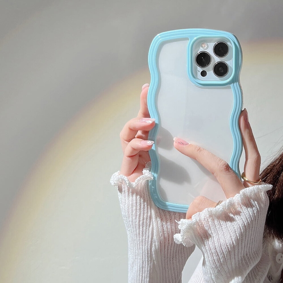 Cute Curly Wave Clear Tpu Case For Iphone 16 Pro Max – Soft, Shockproof Bumper 9130661123211