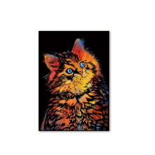 Colorful Scratch Design Paper Kit Animal Design Scratch Painting Sheets with Tools Set for Kids and Adults Artistic Craft Gift Type 9