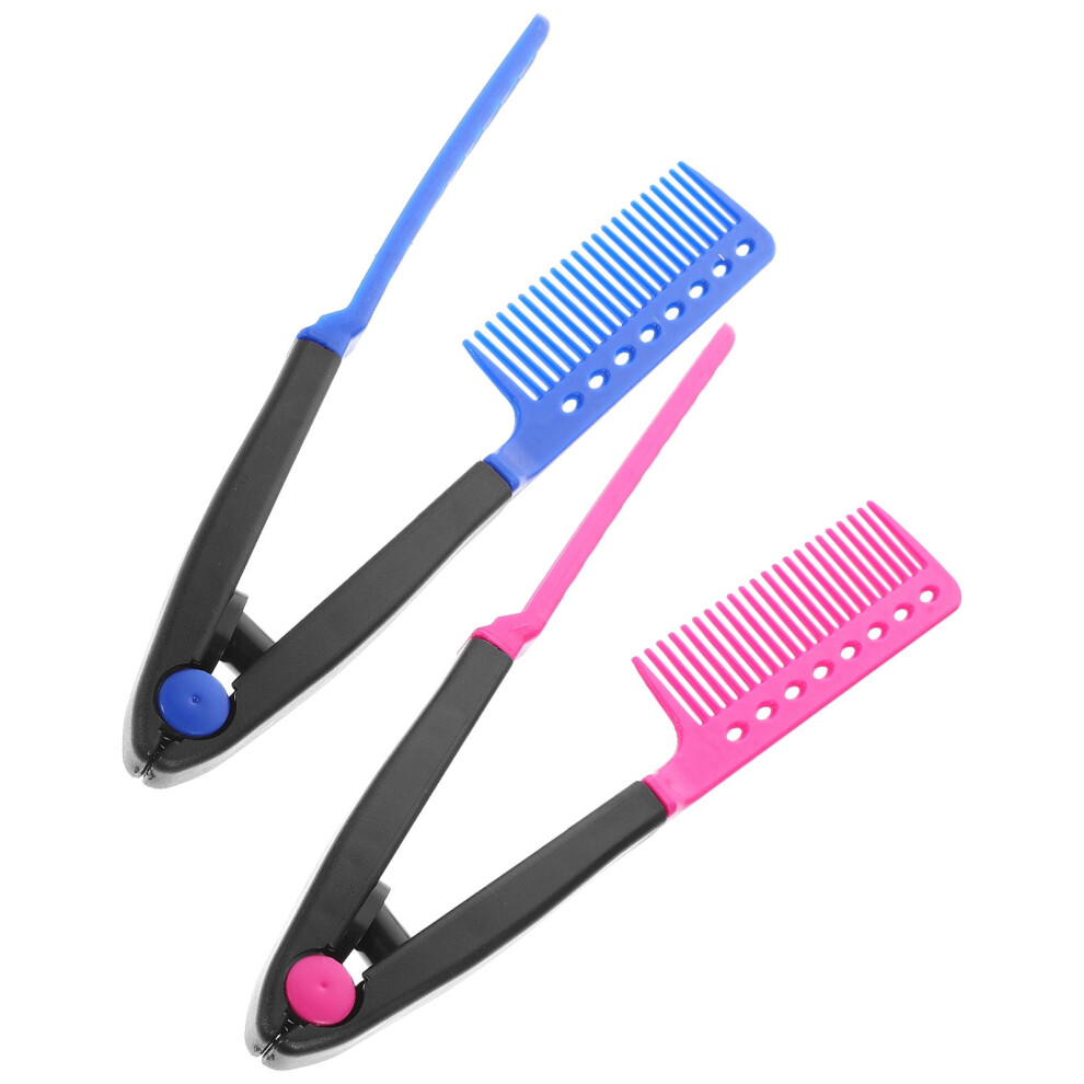 V Shaped Hair Styling Comb Hair Combs Plastic Scalp Care Women Blow Drying 2Pcs