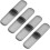 uxcell4pcs Διαφανείς μαύρες θήκες οδοντόβουρτσας ταξιδιού – Φορητά πλαστικά 1