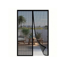 Heavy Duty Magnetic Screen Door – Self-Sealing, Pet/Kid-Safe, Nylon Mesh, Bohemian Style, Hand Washable, Compatible with Standard Doors