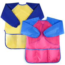 Avental de arte infantil impermeável, ideal para pintura (tintas e pincéis não incluídos).