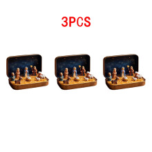 3pcs Mini Christmas Nativity Set in Tin Box – Holy Family Figurines, Religious Decor, Festive Gift, Compatible with Holiday Home & Desktop Displays