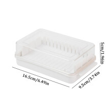 Beurrier en liquidation avec couvercle pour le comptoir, permettant de doser les cubes de beurre, avec des lignes de coupe et de mesure Ă placer
