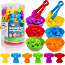 Jucării Montessori pentru numărarea koala, potrivirea și sortarea jucăriilor pentru copii mici – Matematică Montessori, Colorare, Senzori,