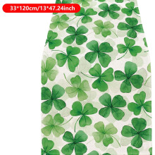 Shamrock St. Patrick's Day table runner 13x47.24 in