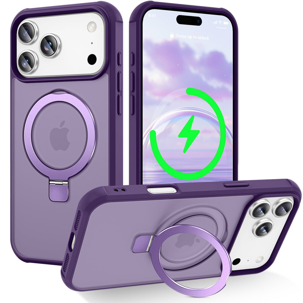 Iphone 17 Pro Max Case Magnetic Frosted Shockproof Purple 9132278426037