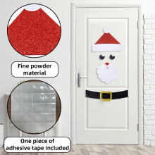Christmas door sticker set felt Santa snowman elk