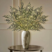 Ensemble de 5 branches artificielles lumineuses de Noël améliorées, aiguilles réalistes pour décoration de Noël et de fêtes