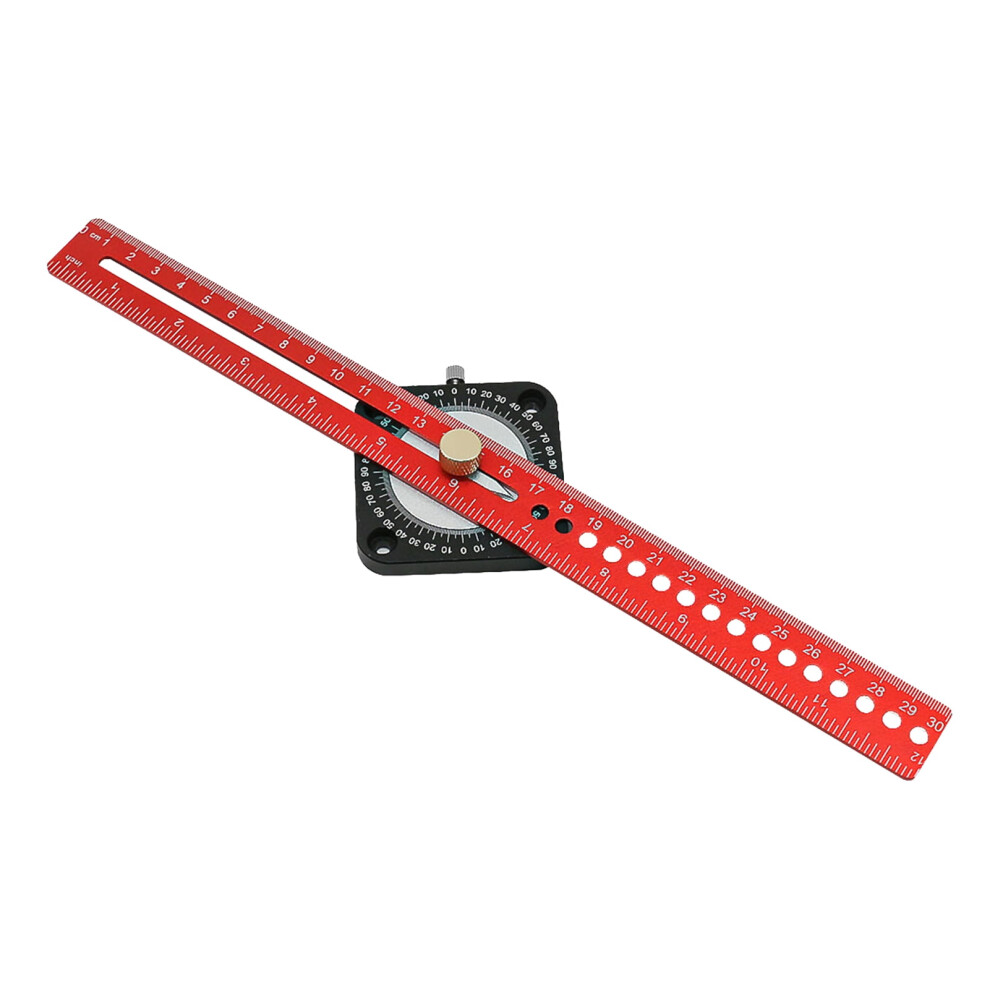 Compass Scribing Ruler, Aluminum Alloy Straight Ruler Scribing Tool, Woodworking Tools, Marking Gauge, Adjustable For Carpenter, Drawing Arcs 9170372329502