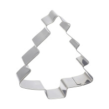 Metal Cookie Cutters Set for Christmas and Winter Holiday Baking Shapes Includes Tree Star Snowman and Mitten 1-Piece Variety Pack