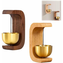 Carillon éolien magnétique en bois massif, type ventouse, en forme de C, idéal pour la décoration de la maison, du porche, du jardin et du