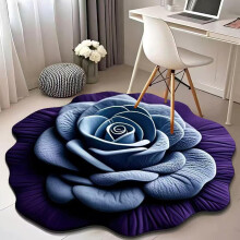 Tapis de sol en peluche florale et terre de diatomées, tapis 3D antidérapant et absorbant en forme de fleur pour chambre/cuisine/salon