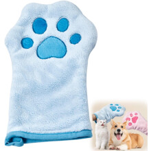 Grooming Towel for Drying Pets – Ultra Absorbent Dog Towel with Embroidered Microfiber Design, Ideal for Small Dogs and Cats, Machine Washable