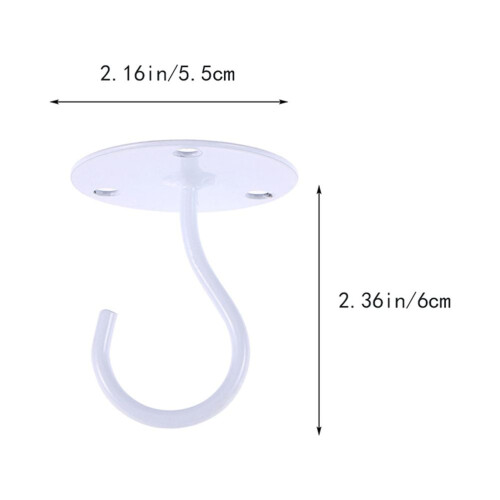 2 PCS Ceiling Hanging Hooks Home Hooks Size 1 White 1