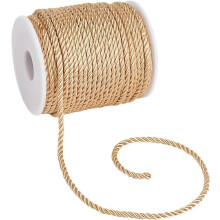 32 Yards 3mm Graduation Honor Cords Gold Cord Trim Handmade Cording Handfasting Cord Window Bow Ties Crafts Rope for Lampshade Clothing Decorative