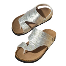 Sommarflickor Retro Paljettprydda Flip-Flops Med Mjuka Sulor För Avslappnad Strandklädsel Lätta Separata Tådesign Stora Sandaler Guld 3-3,5 År