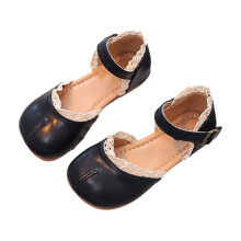 Sandali estivi da bambina con bordo in pizzo e cinturini regolabili, per neonate e bambine, ideali per tutti i giorni e per un look casual, colore