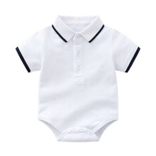Body infantil unissex de algodão macio, branco, tamanhos 18 a 24 meses.