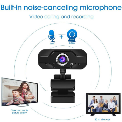 HD Webcam with Microphone 1080P USB for Desktop Laptop 2