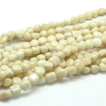 15,7" Strd Precious Natural Pegget Beads Loose Tiny Sontes Craft5~7mm-White Jade