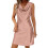 Abito aderente da donna con scollo a U e paillettes, multicolore 2