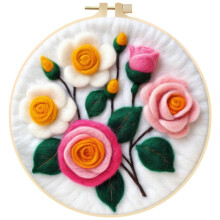 Kit de împâslire cu acul DIY, set de pictură în lână, potrivit pentru începători, tip 4