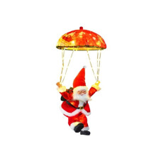 Soilse Crochta Paraisiúit LED Santa | Maisiúcháin Nollag do Laistigh/Lasmuigh, Fuinneog, Gairdín, Balla & Crann – Ag luí le Soicéid