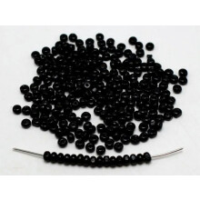 1000 Stück 4 mm Mini-Rundhölzer ~ Holz-Abstandshalterperlen, verschiedene Farben - Schwarz