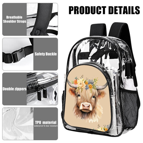 3D Printed Transparent Backpack for Comics & School – Waterproof, Multi-Functional, Back-to-School Gift 2