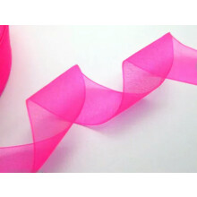50 Yards 3/4" (20mm) Wedding Crafts Sheer Organza Ribbon Color Choose-Hot Pink