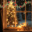 Kerstversiering met rode dennennaalden en -kegels. 6