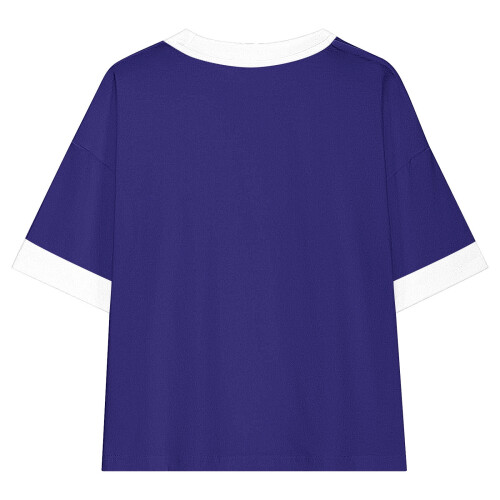 Magliette oversize da ragazza a maniche corte, larghe, con scollo rotondo, casual, estive, basic, per bambini. 1