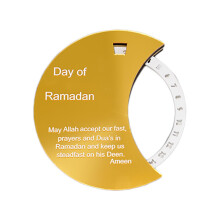 Calendrier de l'Avent Ramadan Moubarak, calendrier rotatif en forme de lune, calendrier magnétique pour réfrigérateur, décoration pour les fêtes